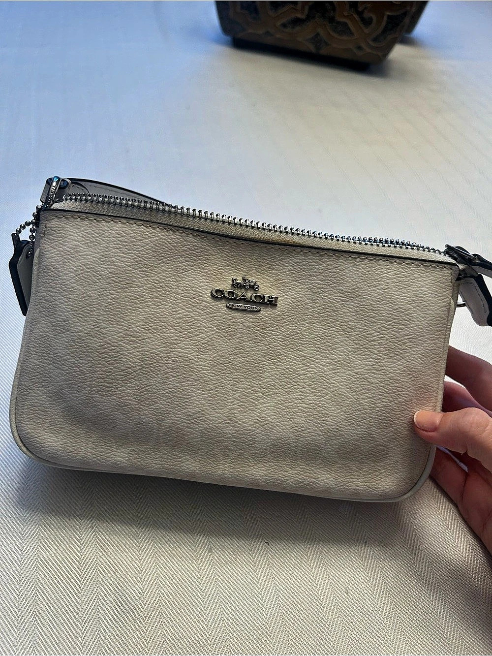 Coach Nolita 19 In Signature Canvas Shoulder Bag White
